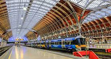 Paddington Station and car and taxis